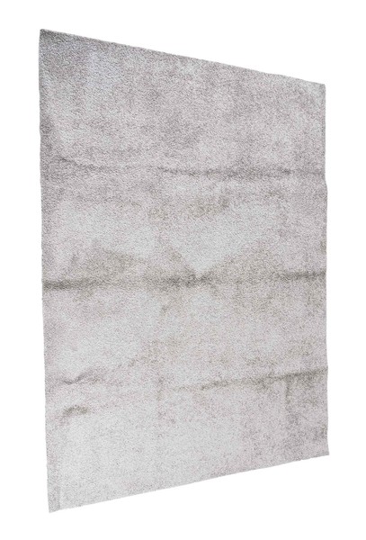 Teppich Kurzflor Wohnzimmer Webteppich Polypropylen Silberfarben 200X290 Cm-image