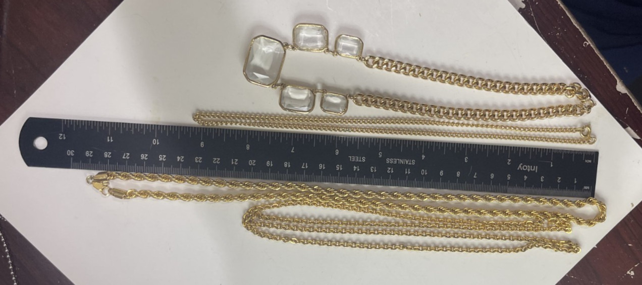 4 Layering Stackable Vintage Gold-Plated Necklace… - image 4