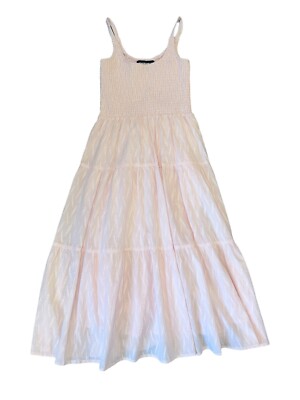 Katie J NYC Tween Girls Marilena Pink Smocked Maxi Dress Size L(12) | eBay