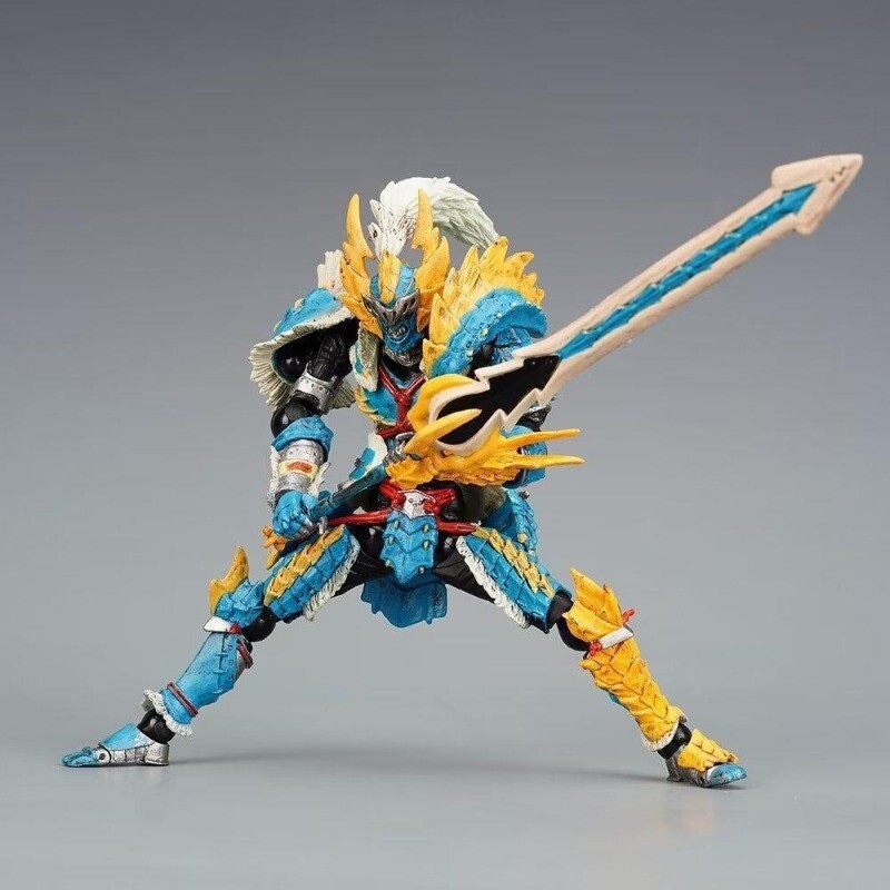 ゲームキャラクター Revoltech Rathalos Hunter plus zinogre 14-15cm Revoltech NO.133 Monster Hunter Swordsman Zinogre