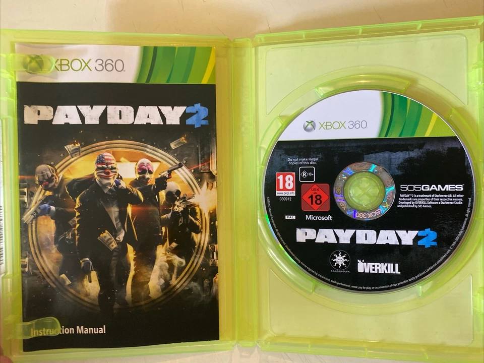Payday 2 (Microsoft Xbox 360, 2013)  Compete With Manual - Image 3 of 4