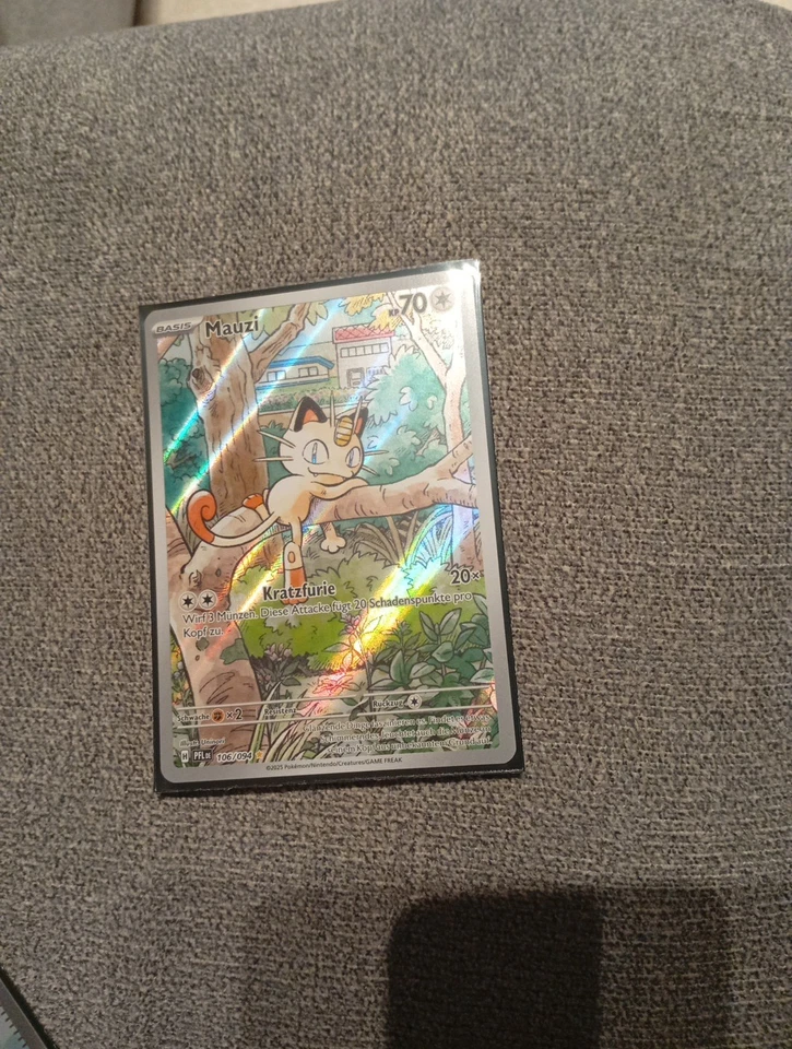 Mauzi 106/094 Fatale Flammen Pokemon Karte Deutsch Near Mint Boosterfrisch - Bild 2 von 2