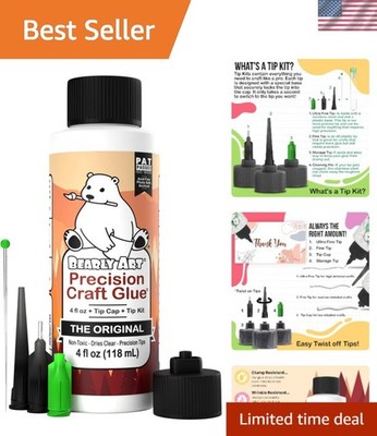 Archival Quality Craft Glue - 4oz, Clear-Drying, Flexible & Wrinkle Resistant
