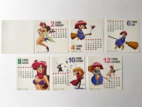 Sega Saturn Cotton 2 with Obi Postcard Calendar Cute Shooter NTSC-J Japan