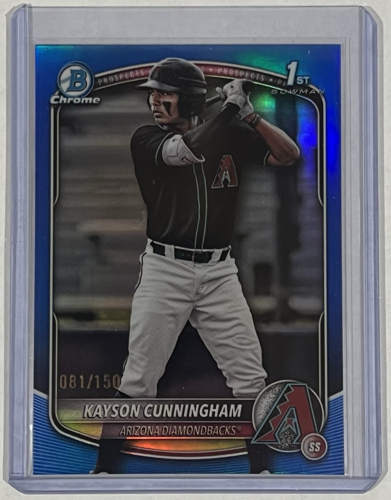 Kayson Cunningham 2025 Bowman Chrome Draft 1st Blue Refractor /150 Diamondbacks