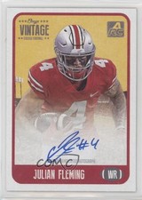 2021 Onyx Vintage College Auto Blue Ink /400 Julian Fleming #CAJF Auto 3hd