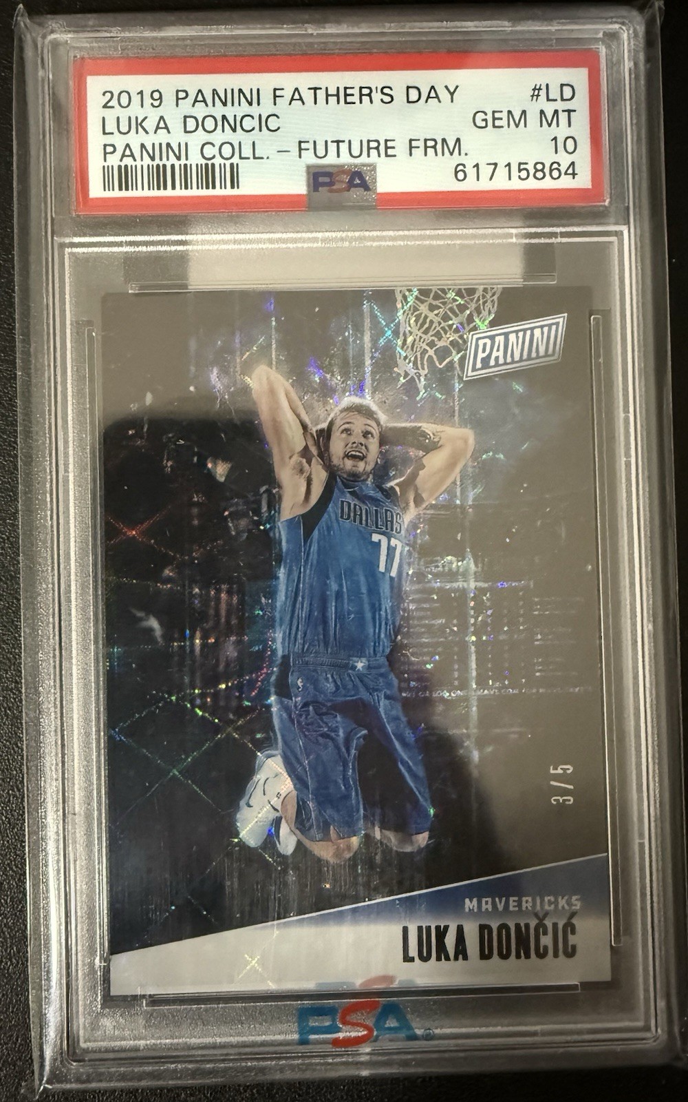2019 Panini Father's Day Luka Doncic Rookie Future Frames RC /5  PSA 10 🔥🔥🏀