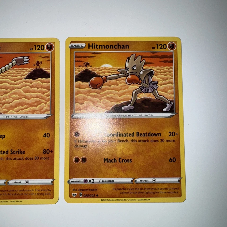 Hitmonlee 094/202 Hitmonchan 095/202 Swsh01: Sword & Shield - Image 3 of 4