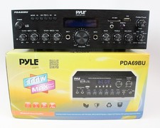 Pyle PDA65BU Desktop Compact Audio Power Amplifier FM Stereo Receiver, Bluetooth
