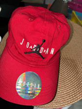 Jordan Jumpman Youth Boys Red Adjustable Baseball Cap Embroidered Logo