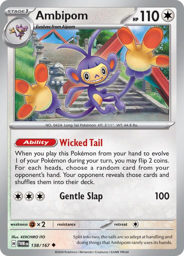 Ambipom #138/167 SV06: Twilight Masquerade Pokemon
