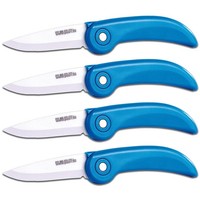 Pearl 4Er-Set Keramik-Klappmesser, Ergonomischer Griff, 7,5 Cm KlingenläNge