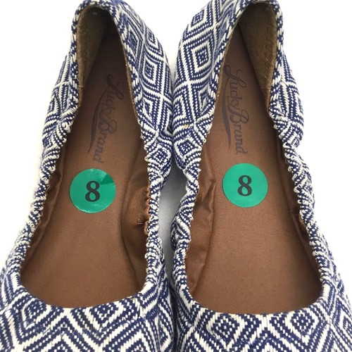 Ballerine LUCKY BRAND Erin blu stampa azteca sud-ovest taglia 8 - Foto 2 di 5