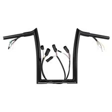 MoKitDora Road King Prewired Ape Hangers Classic 14" Rise Meathook Handlebar
