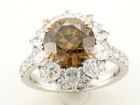 LeVian 18K Two Tone Platinum & White Gold Halo Band Ring with 6 cts Diamond Sz 7 — photo 1