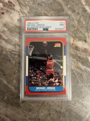 1996 Ultra Decade of Excellence Michael Jordan card# U-4 graded PSA 9 MINT
