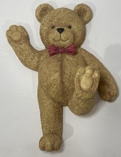 Home Interiors Teddy Bear Red Bow Wall Hook 605