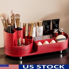 360 Degree Rotating Makeup Organizer Cosmetic Storage Box Desk Countertop New