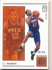 T.J. WARREN 2018-19 PANINI ENCASED #50 SP PHOENIX SUNS #48/99 MINT