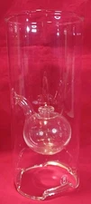 Wolfard Glass Blowing Co. Oil Lamp Hand Blown Glass Art Light ** No Wick **  -00