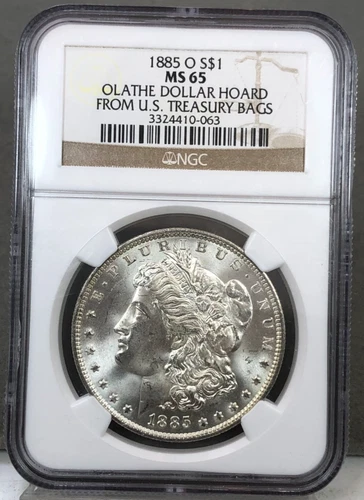 1885-O Morgan Silver Dollar NGC MS65 ~ Olathe Dollar Hoard From US Treasury Bag