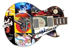 Judas Priest Rob Halford Signed Autographed Graphics Photo Guitar ACOA