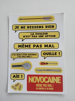 Sticker CINEMA Meme Not Bad Novocaine 11 Stickers 