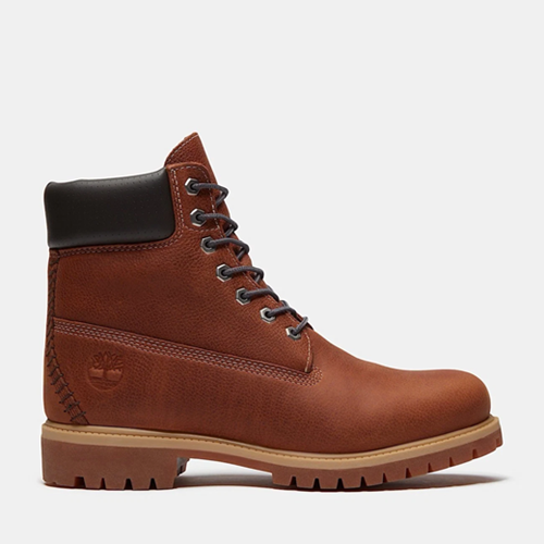 Men's Timberland Premium 6 Waterproof Boots Rust Brown Size 9