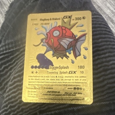 Magikarp & Wailord GX Gold Metal Full Art Pokémon Card TAG TEAM GX
