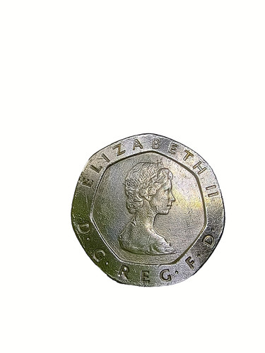 1983 ENGLAND QUEEN ELIZABETH II 20 PENCE RARE COIN TWENTY PENCE ANTIQUE ERROR!