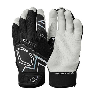 EvoShield Pro-SRZ V2 Black Men's Medium Baseball Batting Gloves -WB5730501M