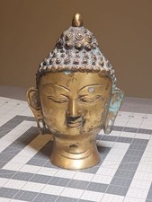 Antique/ Vintage Tibetan Bronze  head of a Buddha