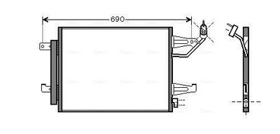 AVA QUALITY COOLING MTA5177D Condenser, Air Conditioning for MITSUBISHI, SMART