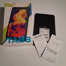 NUU Tab 8 8" Tablet 32GB 2GB RAM Android Go Wi-Fi Bluetooth Black PARTS READ DES