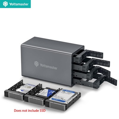 2/4/5 Bay USB3.0 Festplattengehäuse Ghäuse für 2,5/3,5'' SATA HDD SSD Aluminium