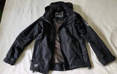 Helly Hansen Outdoorjacke Herren/Unisex S schwarz Kapuze Reißverschluss Taschen