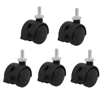 5X M6 Gewinde 1,2'' Durchmesser Nylon Rad Rotary Bremse Caster Roller