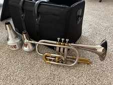 Conn Constellation Cornet 38a Reunion Blues Gig Bag, 3c, and 2 mutes