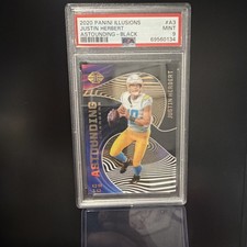 Panini 2020 Illusions Justin Herbert Los Angeles Chargers #A3 Black /50 RC PSA 9