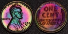 1952-D Lincoln Wheat Cent penny RAINBOW TONING and high luster (61-24)