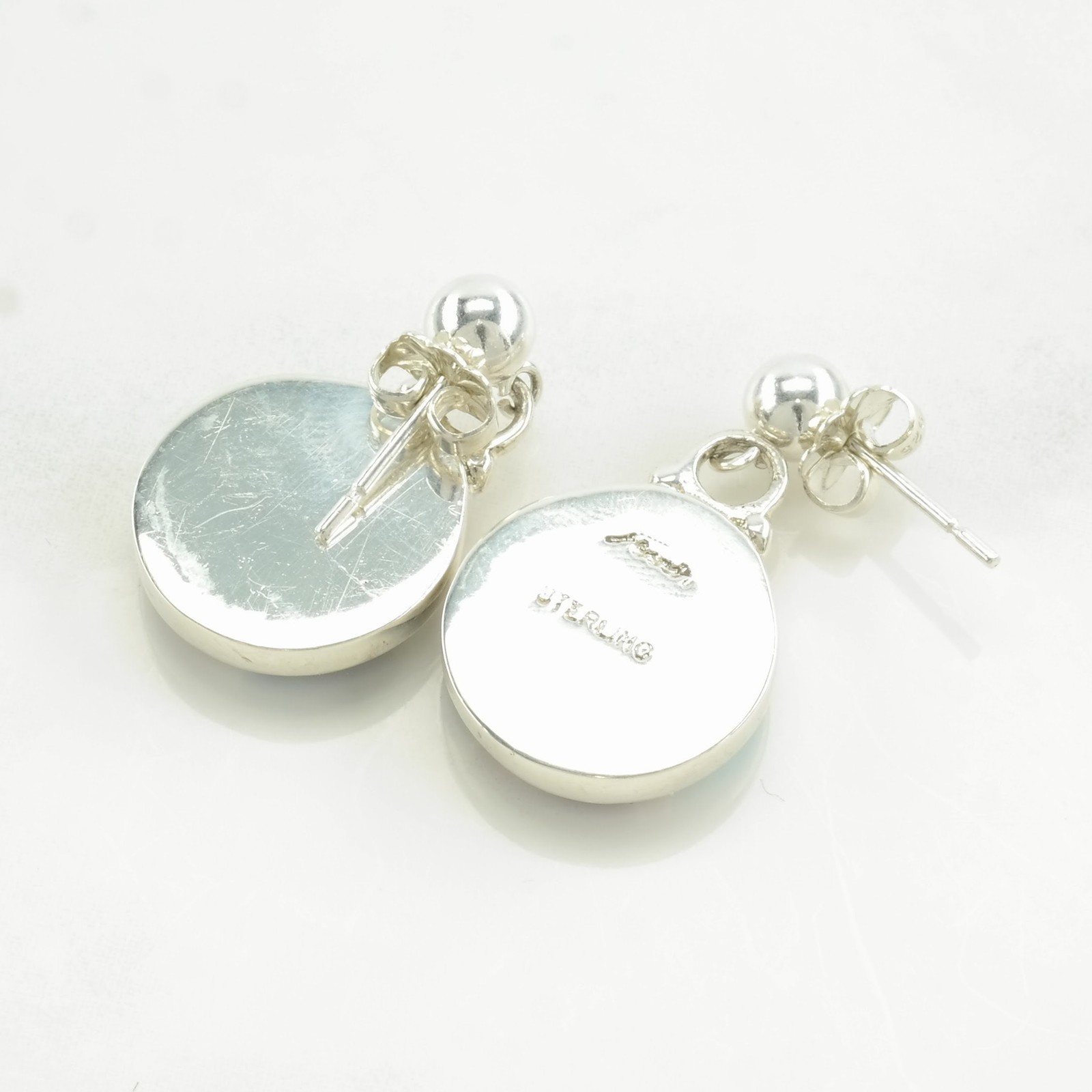 Ferris Multi Gemstone Inlay Stud Dangle Sterling … - image 6