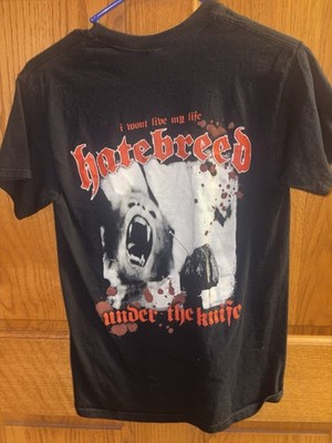 Hatebreed Black Graphic ''Under the Knife'' Band T-Shirt Music Original
