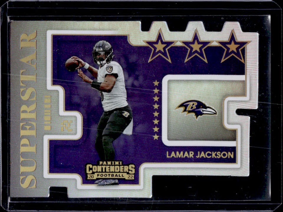 2022 Contenders Lamar Jackson Superstar Die Cuts #SDC-LJA Ravens