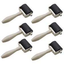 6 Pack Rubber Brayer Roller Hard Rubber Vinyl Roller for Printmaking Wallpapers