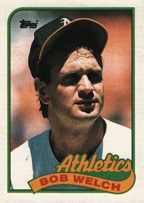 Baseball 1989 Topps Oakland Athletics Bob Welch #605b