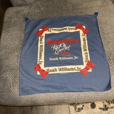 Hank Williams Jr Budweiser Concert Tour Bandana Handkerchief Country 1992