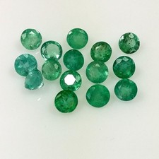 5,03 ct Naturalny szmaragd okrągły 4,2-4,3 mm ładny zielony nieobrobiony zestaw klejnotów