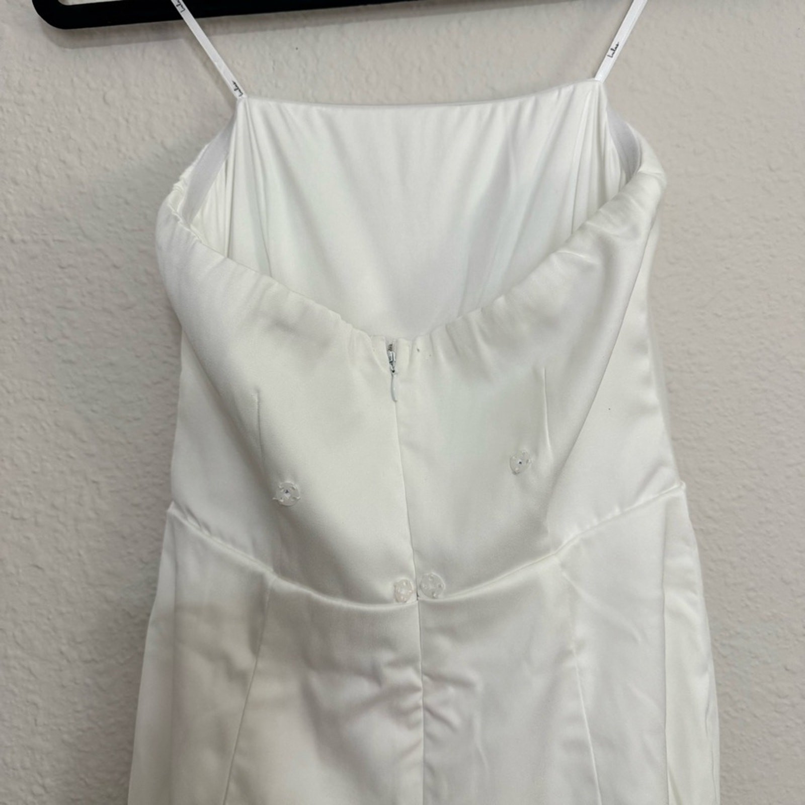 Lulus Beloved Bliss Ivory Strapless Slim Leg Bow Jumpsuit Size XS NWOT image 10