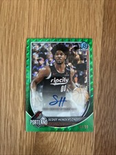 SCOOT HENDERSON 2025-26 BOWMAN CHROME GREEN GEOMETRIC AUTO # /99 #BCA-SH