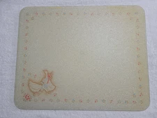 VINTAGE CORNING WARE PROMENADE COUNTER SAVER GLASS CUTTING BOARD GEESE 16" x 20"
